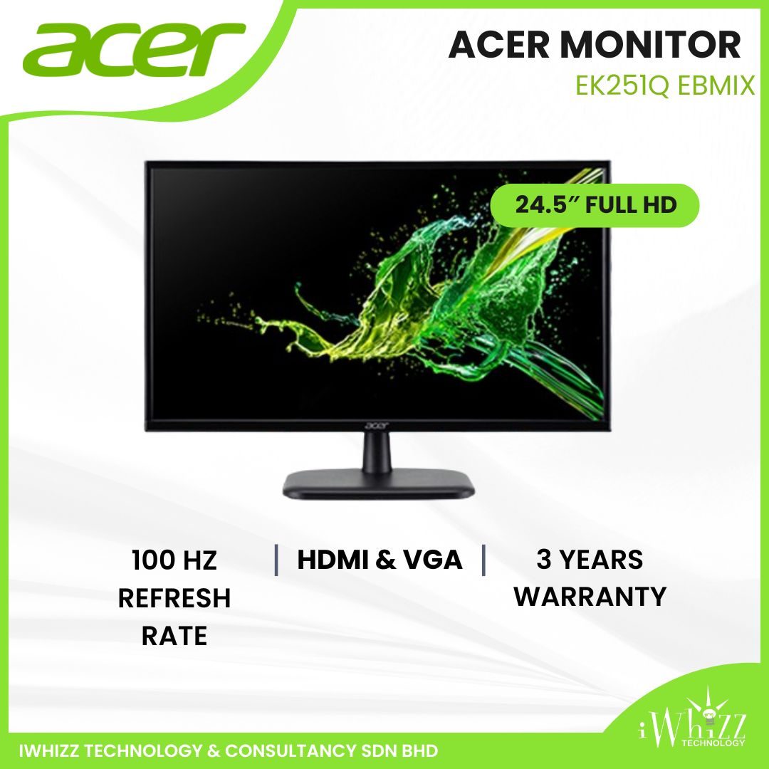ACER MONITOR EK251Q EBMIX 24.5H – iWhizzMall